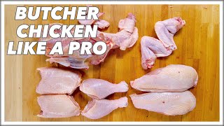 SO Simple Youll Always Do This Yourself Pro Butcher HOW TO Cut Up A CHICKEN  Glen And Friends [upl. by Kassia]