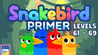 Snakebird Primer Levels 61  69 Walkthrough amp iOS  Android  PC Gameplay by Noumenon Games [upl. by Attiuqihc833]