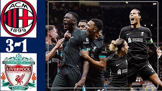 Liverpool vs AC Milan 31 Extended Highlights amp All Goals UEFA Champions League 202425 [upl. by Aretina]