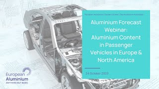 Aluminium Forecast Webinar Aluminium Content in Passenger Vehicles in Europe amp North America [upl. by Burney382]