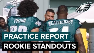 Which Eagles Rookies are Turning Heads  Practice Report [upl. by Eednim850]