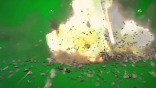 missile  explosion green screen footage [upl. by Yotal]