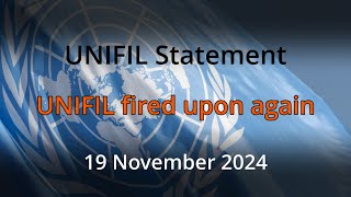 UNIFIL Statement 19112024 [upl. by Carmel861]