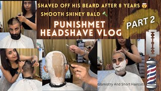 I Shaved His Beard Off After 8 Years🪒 Clean Bald Punishment Headshave 💈 Clean Bald ASMR Headshave 💈 [upl. by Sesom]