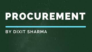 What is Procurement in Hindi Complete Procurement Process [upl. by Aicillyhp]