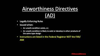 PAIBK1c Airworthiness Directives and Special Airworthiness Information Bulletins [upl. by Cornwell135]