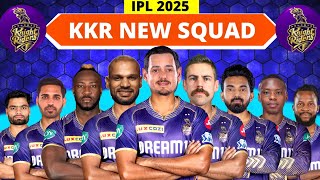 IPL 2025  Kolkata Knight Riders Team Full Squad  KKR New Squad 2025  KKR Team Players List 2025 [upl. by Ahsilahs]