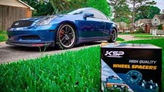 G35 Gets KSP Wheel Spacers [upl. by Aztiley662]