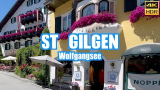 St Gilgen Wolfgangsee Austria 🇦🇹 Walking tour ☀️ 4K HDR [upl. by Nnylrebma]