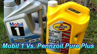 Best motor oil Mobile 1 Vs Pennzoil Pure Plus 1of2 [upl. by Lleddaw665]