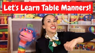 Good Table Manners Dining Etiquette for Children [upl. by Coulson548]