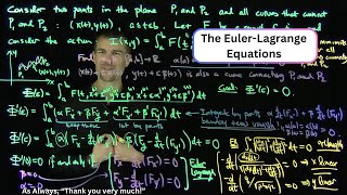 The EulerLagrange Equations [upl. by Ailene531]