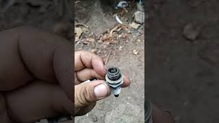 Bujía con carbonillaUna mala señal de carburación Motosierra Guardex video 9 [upl. by Algy]