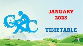 CXC Timetable January 2023 [upl. by Meredithe218]