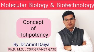 Concept of totipotency Part1 Hindi amp English BSc By DrAmrit Daiya [upl. by Eerhs]