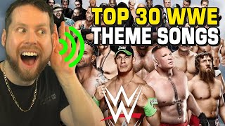 Reacting to Top 30 WWE Theme Songs AllTime list [upl. by Cozza]