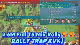 4 Way KVK Highlights Mythic Rally Trap 26M Full t5 Mix rallies Crazy Reports Lords Mobile [upl. by Rehpotsirc728]