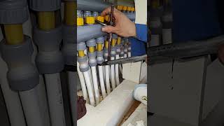 Heating pipe installation process Good tools and machinery make work easy [upl. by Mathia]