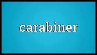 Carabiner Meaning [upl. by Mariette]