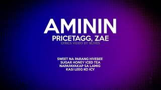 Pricetagg Zae  Aminin Lyrics Video By 9Lives [upl. by Gena193]