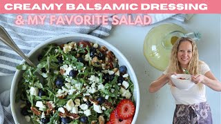 Creamy Balsamic Dressing amp My Favorite Spring Salad [upl. by Parrisch]