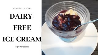 DairyFree Ice Cream with Blueberry Syrup plantbased dessert [upl. by Herrah410]