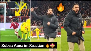 Ruben Amorim Crazy Reaction To Hojlund Goal Vs Bodo Glimt 🔥🤩  Man United 32 Bodo Glimt [upl. by Notlew]