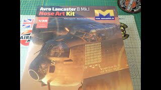 Hong Kong Models 132 Lancaster Nose Art kit build  part 1 [upl. by Aicenek]