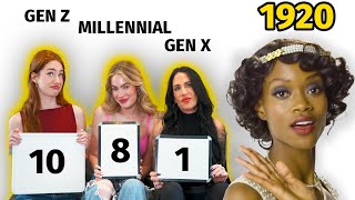 3 Generations of Women Rank 100 YEARS OF WOMENS BEAUTY [upl. by Loni]