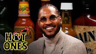 Carmelo Anthony Goes Hard in the Paint While Eating Spicy Wings  Hot Ones [upl. by Gottfried283]