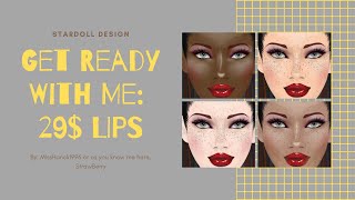 STARDOLL  Luscious Red Lips 💋  Tutorial HAIRWIGLIP Design  Cheap Good Looking Lips [upl. by Lehplar]