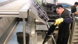 Caddy Conveyor for Scraping and Sorting in the Dishroom [upl. by Anetsirk]