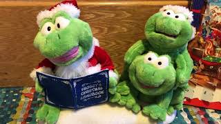 FROGGYS Christmas Songbook Plush Singing Talking Xmas Carol Cute Frogs [upl. by Donaugh]