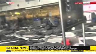 Brussels Attack Inside The Airport After Bombings [upl. by Neelrahc]