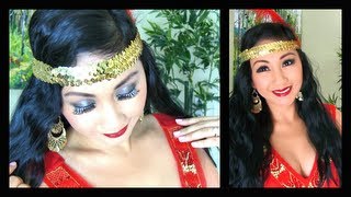 Great Gatsby Halloween Flapper Makeup Hair amp Costume [upl. by Tik]