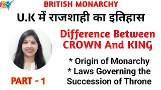 Monarchy in England  Origin  Laws  Crown  Part  1 [upl. by Baldridge]