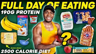 2500 Calorie Full Day of Eating 190g High Protein Diet [upl. by Lizned]