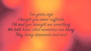 Blackmores Night  Diamonds and Rust Lyrics [upl. by Kcirdorb]