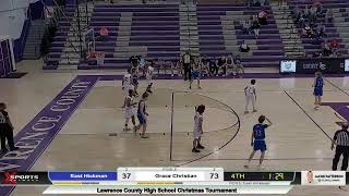 East Hickman Hich School vs Grace Christian Academy  Mens Basketball 12202023  LCHS Christma… [upl. by Dyol]