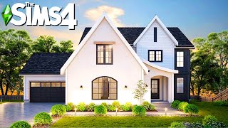 LARGE FAMILY TRANSITIONAL HOME Curb Appeal Recreation  Sims 4 Speed Build No CC [upl. by Demmer]