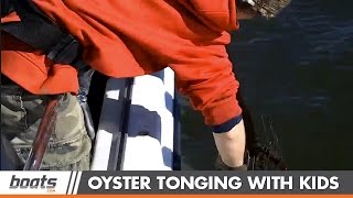 Oyster Tonging from a Center Console Powerboat [upl. by Armallas178]