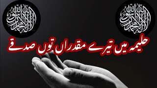 Haleema Main Tere Muqadran Tu Sadqe  haleema main tere lyrics in urdu حلیمہ میں تیرے مقدراں توں [upl. by Aseyt773]