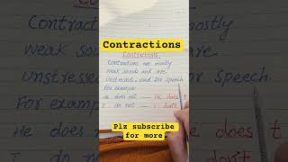 Contractions in English spokenenglish english education grammar englishtipseasyenglish [upl. by Dessma]