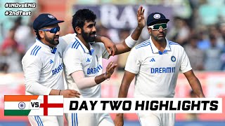 India vs England 2nd test 2024 day 2 highlights  3rd Feburary 2024  ind vs eng today highlights [upl. by Retnyw]