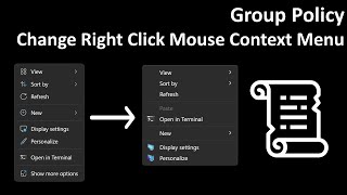 Group Policy Change Right Click Mouse Context Menu [upl. by Atiuqal703]