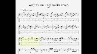 WILLY WILLIAM  EGO Guitar Cover With Tabs [upl. by Anaet]