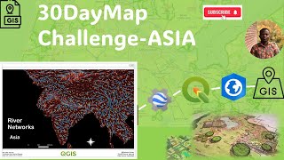 30daymapchallenge Day 6 Asia  River Networks with QGIS Expressions [upl. by Loziram434]