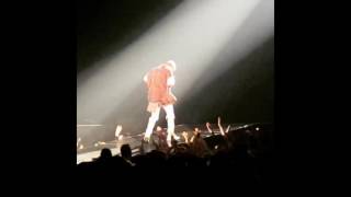 JUSTIN BIEBER FALLS ON STAGE During Show Purpose World Tour 2016 Saskatoon Saskatchewan FULL [upl. by Levania918]