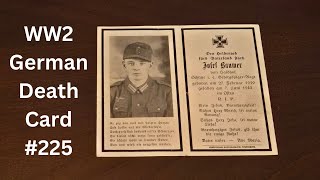 WW2 German Death Card 225 [upl. by Chappy]