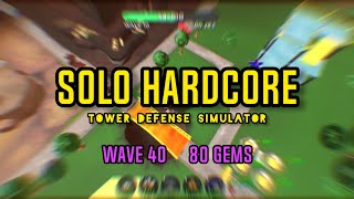 Solo Hardcore Gem Grind Pyro Ace Pilot Turret  Tower Defense Simulator ROBLOX TDS [upl. by Wampler]